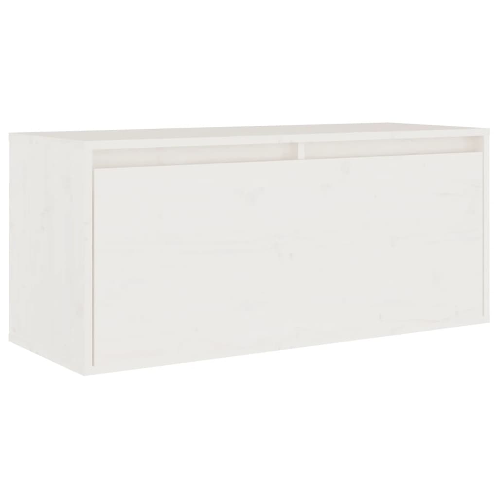 TV Cabinets 4 pcs White Solid Wood Pine - Bargainia.com - 