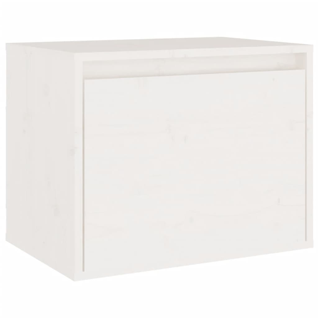 TV Cabinets 4 pcs White Solid Wood Pine - Bargainia.com - 