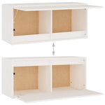 TV Cabinets 5 pcs White Solid Wood Pine - Bargainia.com - 