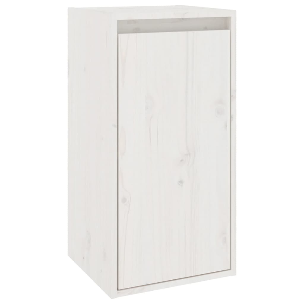 TV Cabinets 6 pcs White Solid Wood Pine - Bargainia.com - 