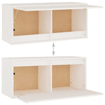 TV Cabinets 6 pcs White Solid Wood Pine - Bargainia.com - 