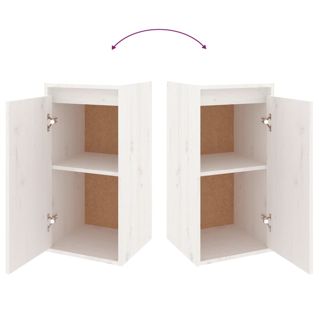 TV Cabinets 6 pcs White Solid Wood Pine - Bargainia.com - 