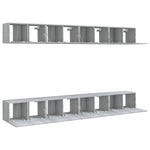 TV Cabinets 8 pcs Grey Sonoma 60x30x30 cm Engineered Wood - Bargainia.com - 