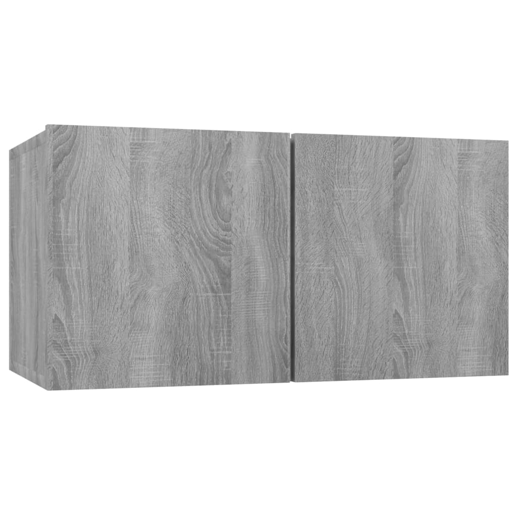 TV Cabinets 8 pcs Grey Sonoma 60x30x30 cm Engineered Wood - Bargainia.com - 