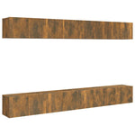 TV Cabinets 8 pcs Smoked Oak 60x30x30 cm Engineered Wood - Bargainia.com - 
