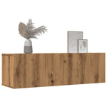 TV Cabinets Wall - mounted 2 pcs Artisian Oak 100x30x30 cm - Bargainia.com - 
