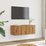 TV Cabinets Wall - mounted 2 pcs Artisian Oak 80x30x30 cm - Bargainia.com - 