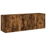 TV Cabinets Wall - mounted 2 pcs Smoked Oak 60x30x41 cm - Bargainia.com - 