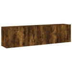 TV Cabinets Wall - mounted 2 pcs Smoked Oak 80x30x41 cm - Bargainia.com - 