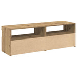 TV Cabinets with LED Lights 2 pcs Artisan Oak Engineered Wood - Bargainia.com - 