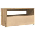 TV Cabinets with LED Lights 2 pcs Artisan Oak Engineered Wood - Bargainia.com - 