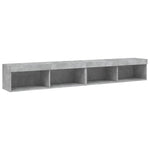 TV Cabinets with LED Lights 2 pcs Concrete Grey 100x30x30 cm - Bargainia.com - 