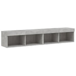 TV Cabinets with LED Lights 2 pcs Concrete Grey 80x30x30 cm - Bargainia.com - 