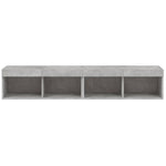 TV Cabinets with LED Lights 2 pcs Concrete Grey 80x30x30 cm - Bargainia.com - 
