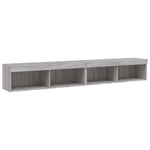 TV Cabinets with LED Lights 2 pcs Grey Sonoma 100x30x30 cm - Bargainia.com - 