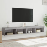 TV Cabinets with LED Lights 2 pcs Grey Sonoma 100x30x30 cm - Bargainia.com - 