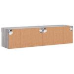 TV Cabinets with LED Lights 2 pcs Grey Sonoma 60x30x30 cm - Bargainia.com - 