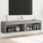 TV Cabinets with LED Lights 2 pcs Grey Sonoma 60x30x30 cm - Bargainia.com - 