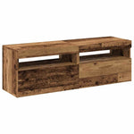 TV Cabinets with LED Lights 2 pcs Old Wood Engineered Wood - Bargainia.com - 