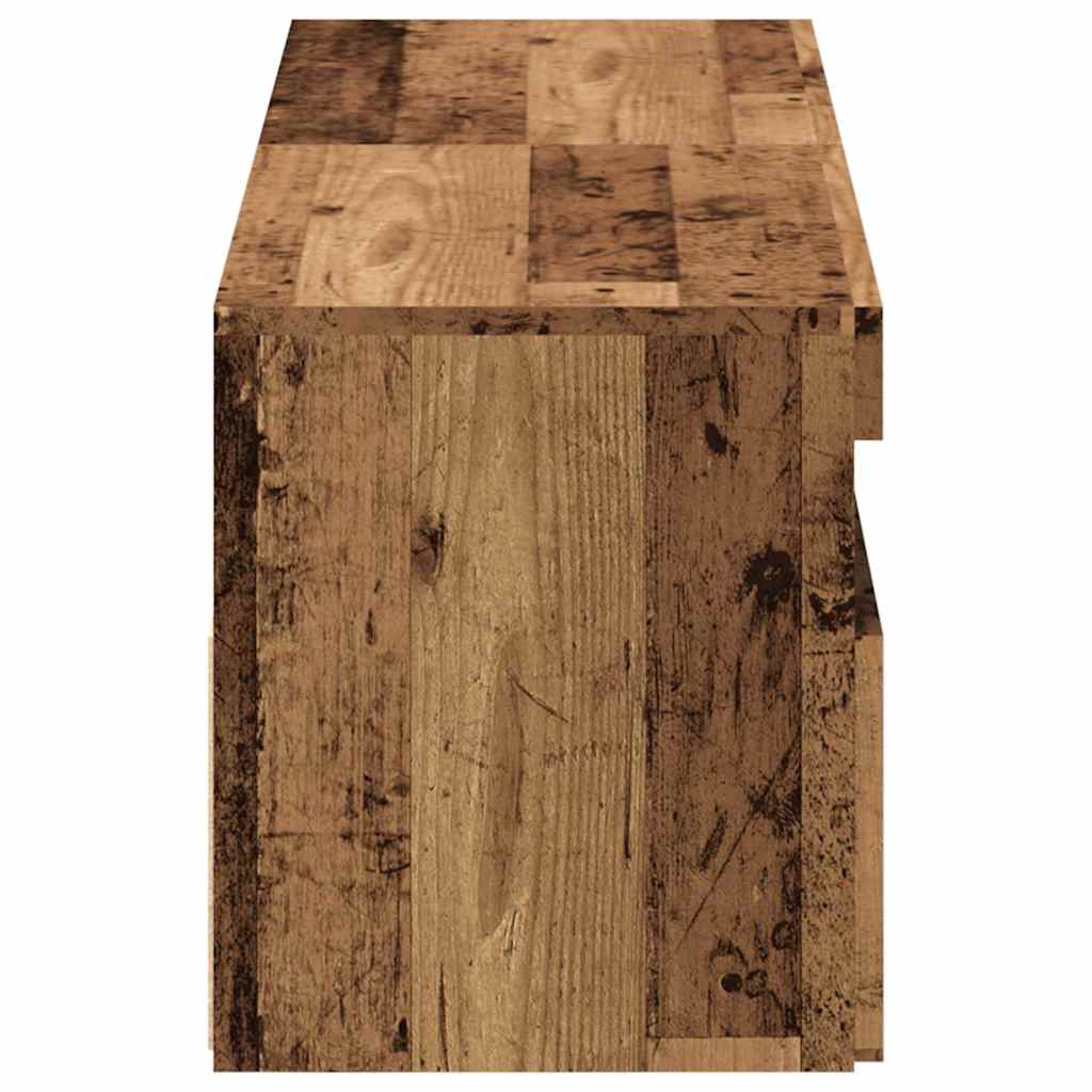 TV Cabinets with LED Lights 2 pcs Old Wood Engineered Wood - Bargainia.com - 