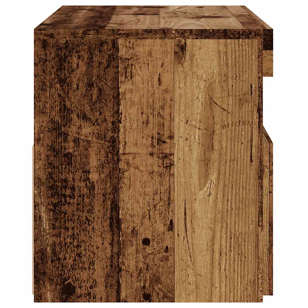 TV Cabinets with LED Lights 2 pcs Old Wood Engineered Wood - Bargainia.com - 