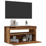 TV Cabinets with LED Lights 2 pcs Old Wood Engineered Wood - Bargainia.com - 