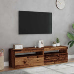 TV Cabinets with LED Lights 2 pcs Old Wood Engineered Wood - Bargainia.com - 