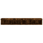 TV Cabinets with LED Lights 2 pcs Smoked Oak 100x30x30 cm - Bargainia.com - 