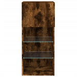 TV Cabinets with LED Lights 2 pcs Smoked Oak 40.5x30x90 cm - Bargainia.com - 