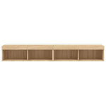 TV Cabinets with LED Lights 2 pcs Sonoma Oak 100x30x30 cm - Bargainia.com - 
