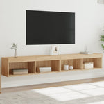 TV Cabinets with LED Lights 2 pcs Sonoma Oak 100x30x30 cm - Bargainia.com - 