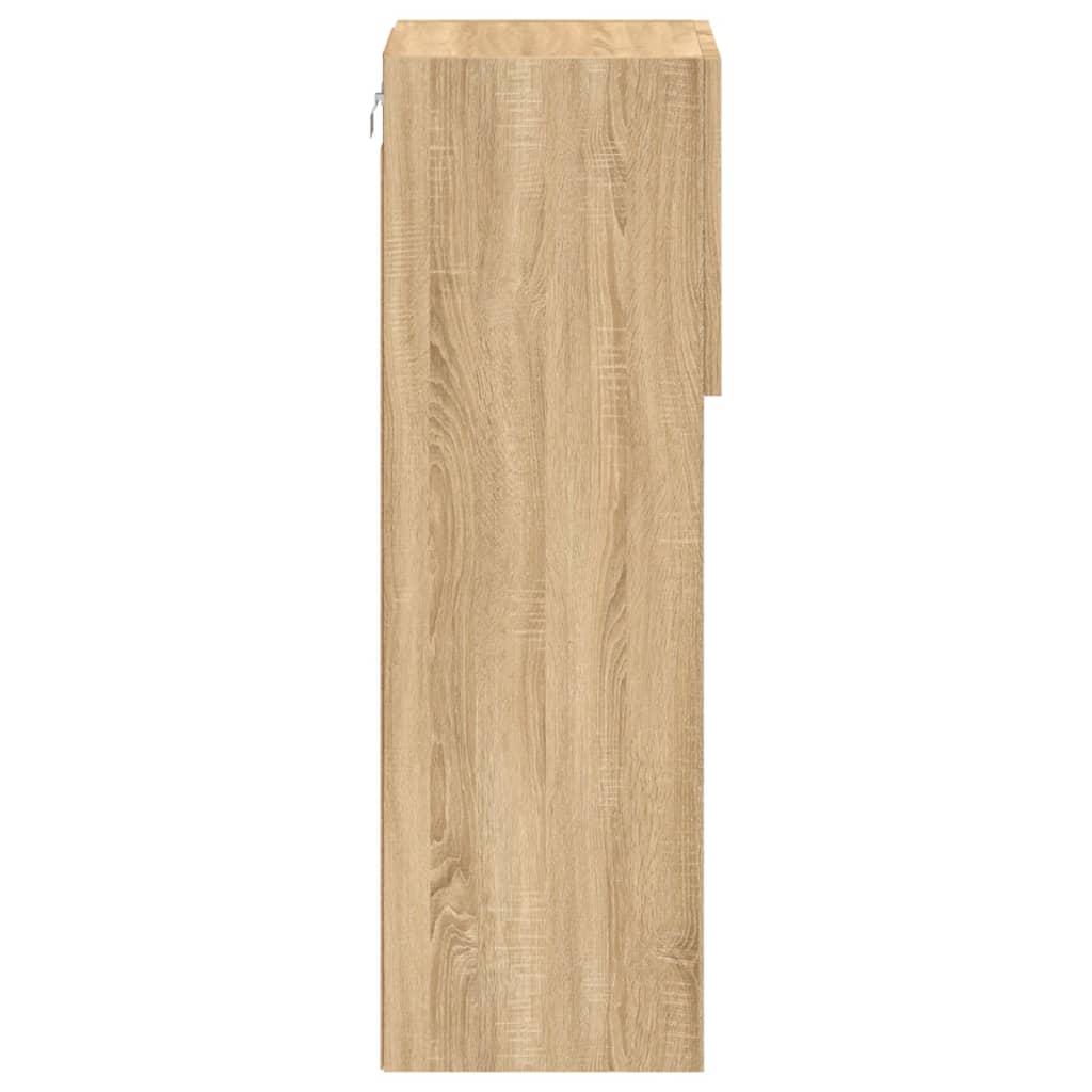 TV Cabinets with LED Lights 2 pcs Sonoma Oak 30.5x30x90 cm - Bargainia.com - 