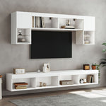 TV Cabinets with LED Lights 2 pcs White 100x30x30 cm - Bargainia.com - 