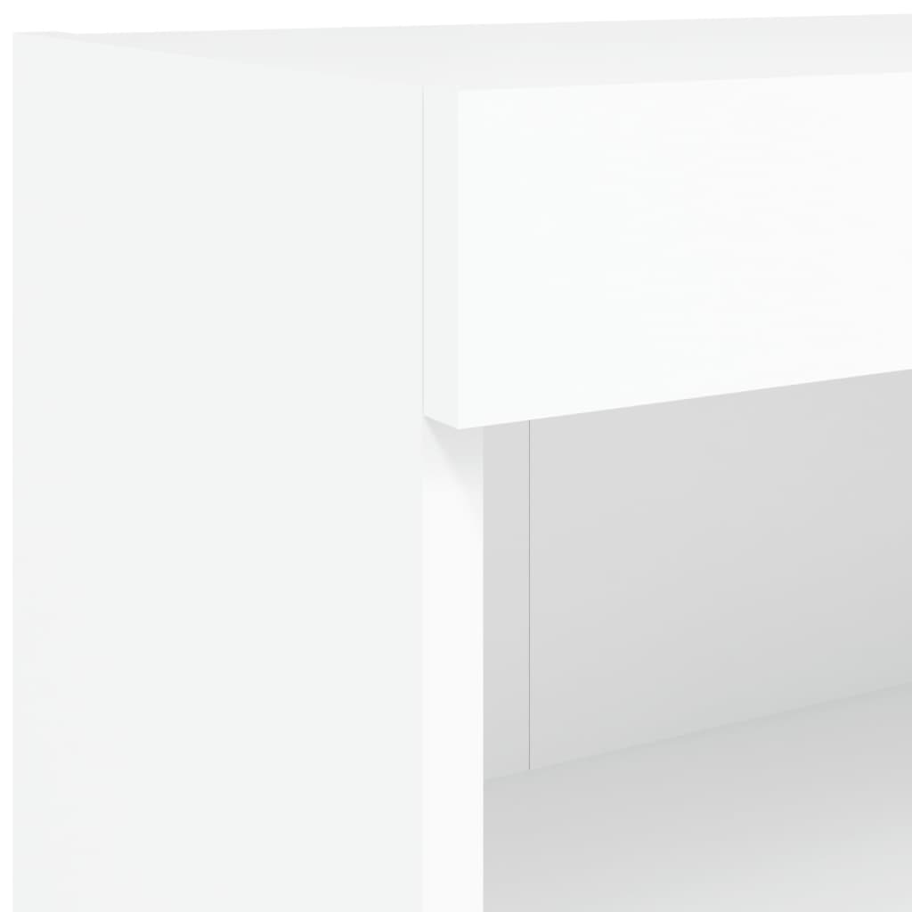 TV Cabinets with LED Lights 2 pcs White 80x30x30 cm - Bargainia.com - 