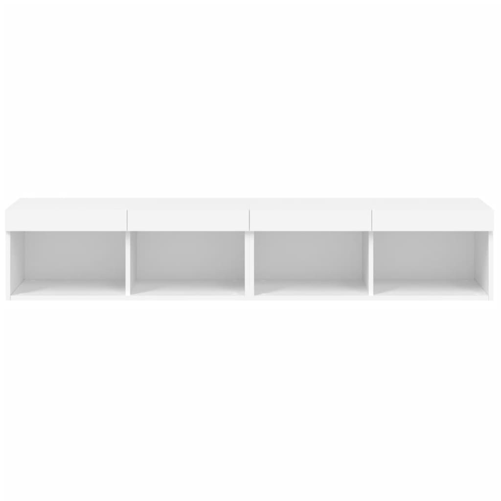 TV Cabinets with LED Lights 2 pcs White 80x30x30 cm - Bargainia.com - 