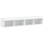 TV Cabinets with LED Lights 2 pcs White 80x30x30 cm - Bargainia.com - 
