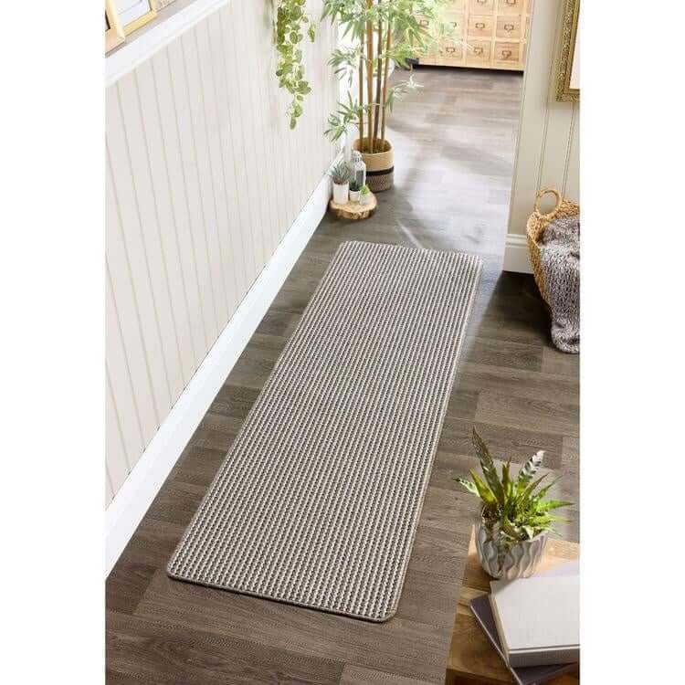 Twist Stripe Washable Mat and Runner Beige - Bargainia.com - 5026134632691 - MMSTAI_TWSTNA_050X075