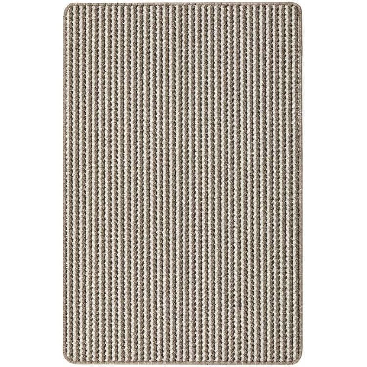 Twist Stripe Washable Mat and Runner Beige - Bargainia.com - 