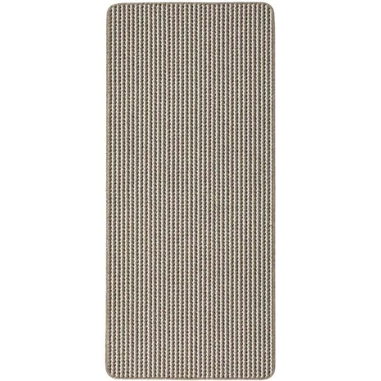 Twist Stripe Washable Mat and Runner Beige - Bargainia.com - 
