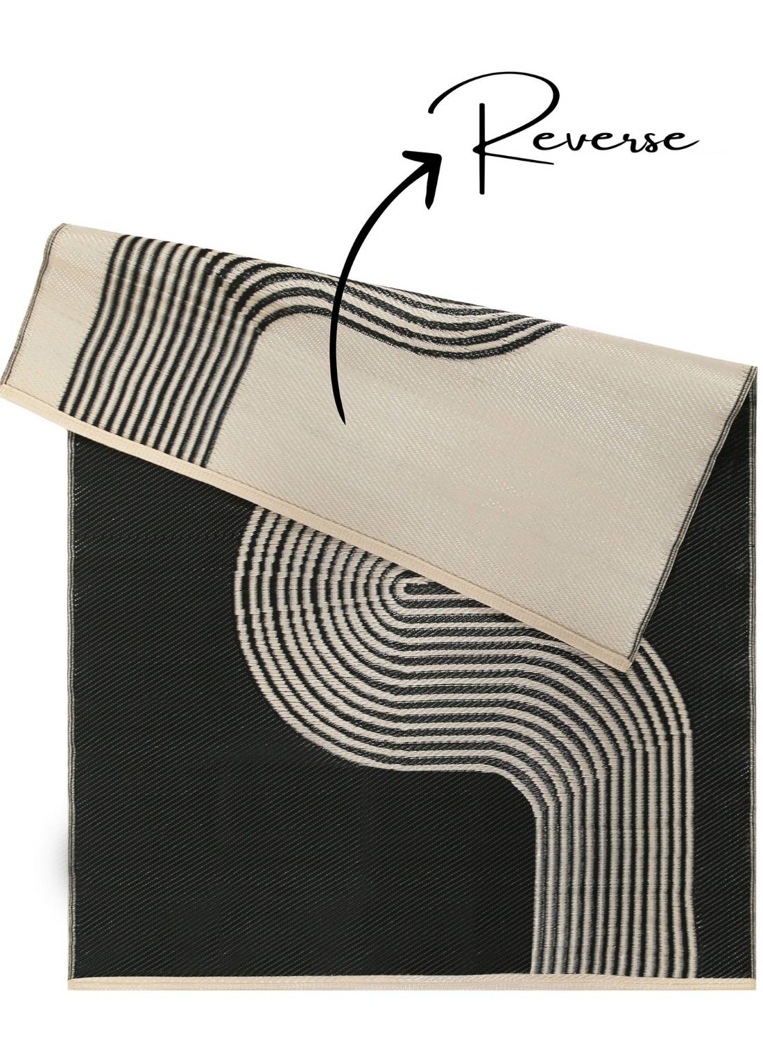 Urban Outdoor Rug Black & Beige | 1010 - Bargainia.com - 5056584543230 - 3659