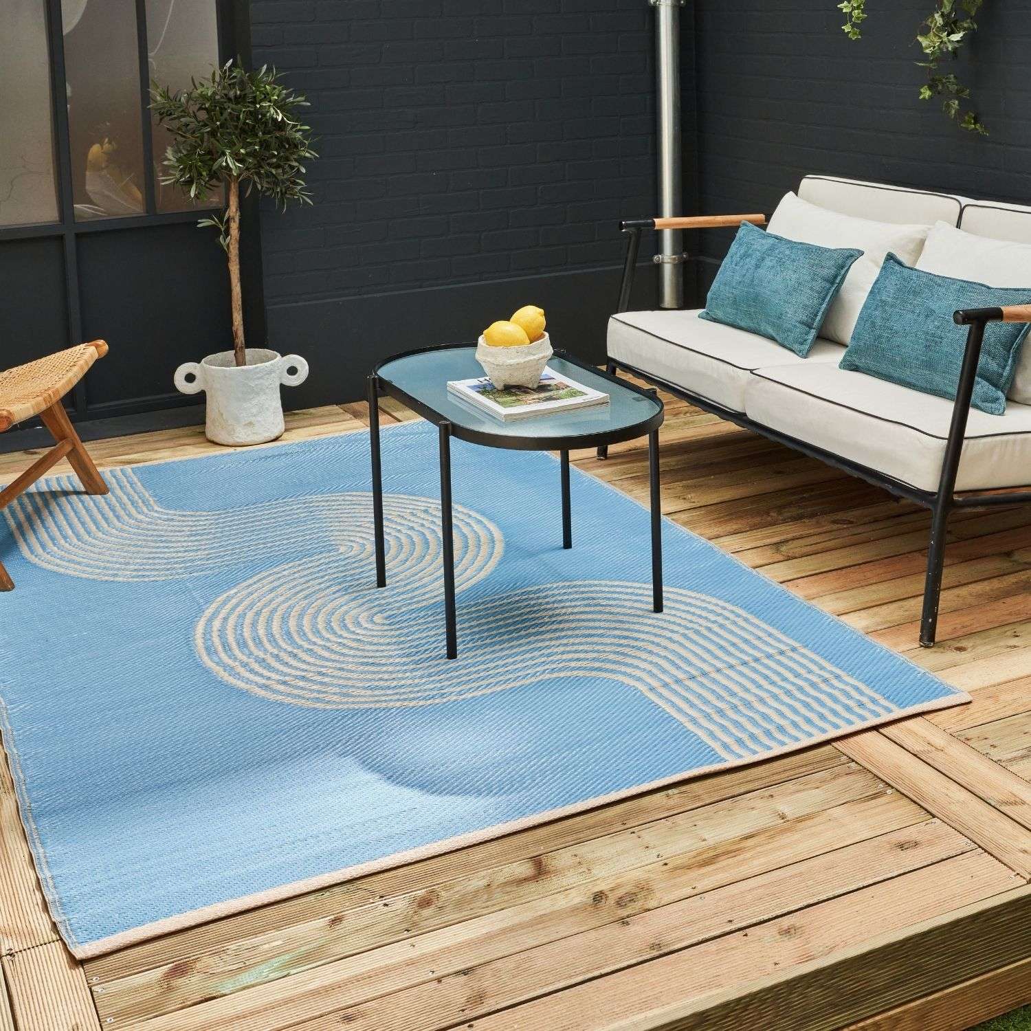 Urban Outdoor Rug Blue & Beige | 1010 - Bargainia.com - 5056584543278 - 3663