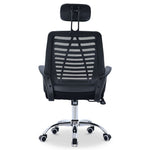 Valencia Adjustable Black Mesh Fixed Arms Ergonomic Office Chair - Bargainia.com - 5056536118851