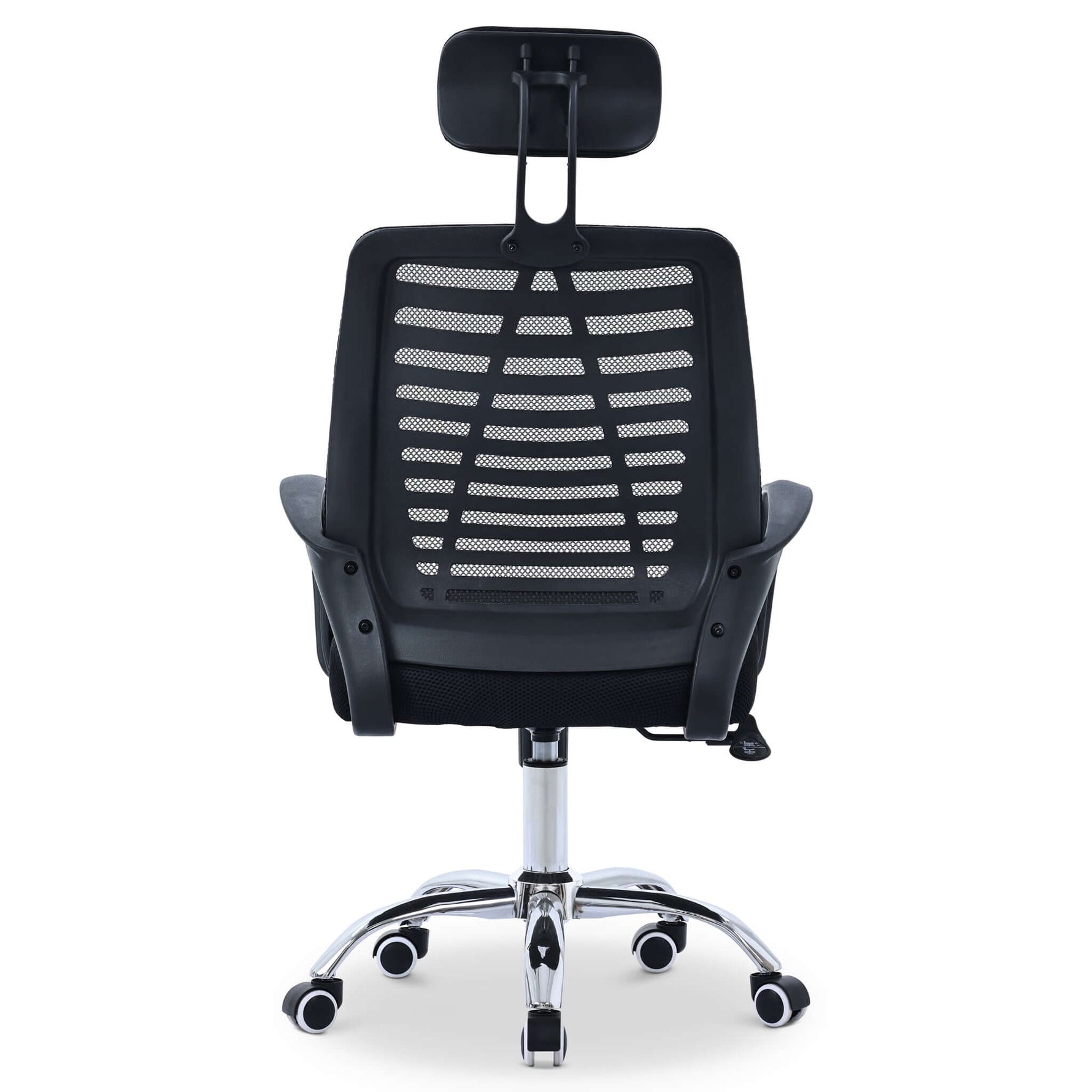 Valencia Adjustable Black Mesh Fixed Arms Ergonomic Office Chair - Bargainia.com - 5056536118851