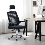 Valencia Adjustable Black Mesh Fixed Arms Ergonomic Office Chair - Bargainia.com - 5056536118851