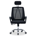 Valencia Adjustable Black Mesh Fixed Arms Ergonomic Office Chair - Bargainia.com - 5056536118851