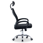 Valencia Adjustable Black Mesh Fixed Arms Ergonomic Office Chair - Bargainia.com - 5056536118851