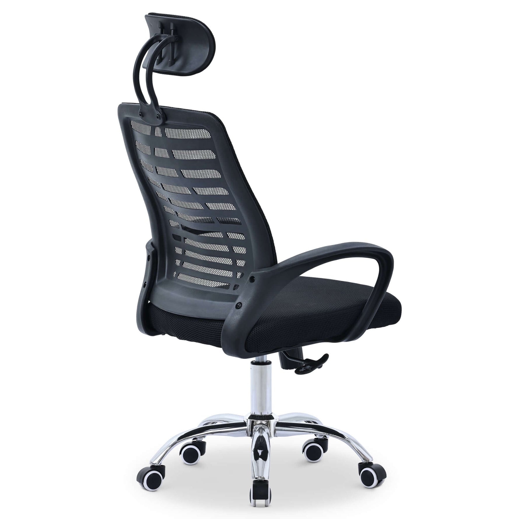Valencia Adjustable Black Mesh Fixed Arms Ergonomic Office Chair - Bargainia.com - 5056536118851