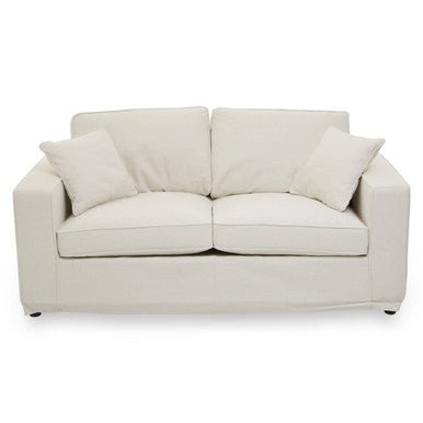 Valensole 2 Seat Cream Fabric Sofa - Bargainia.com - 