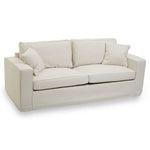 Valensole 3 Seat Cream Fabric Sofa - Bargainia.com - 