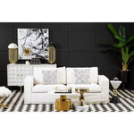 Valensole 3 Seat Cream Fabric Sofa - Bargainia.com - 